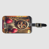 Bokskampioen? - Kat met boks handschoenen Bagagelabel (Voorkant (horizontaal))