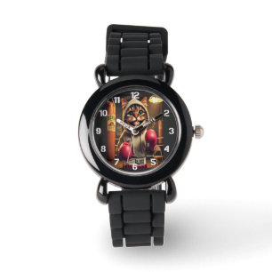 Bokskampioen? - Kat met bokshandschoenen Horloge