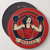 bokskampioen ronde button 6,0 cm (Voorkant /achterkant)