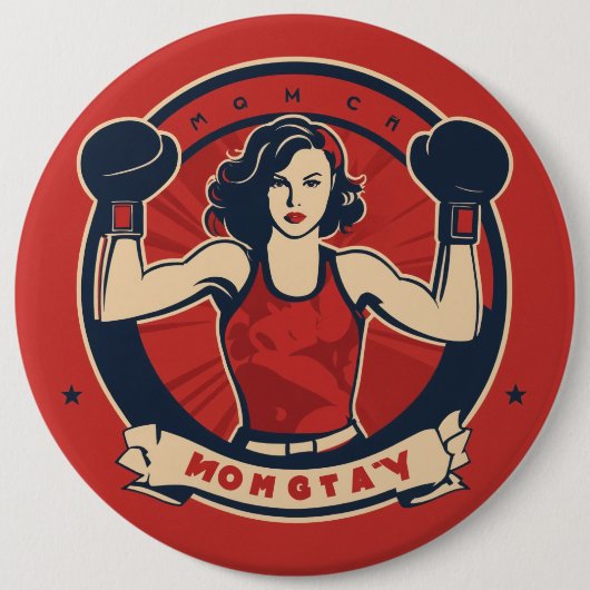bokskampioen ronde button 6,0 cm (Voorkant)