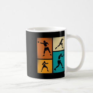 Bokskampioen Silhouette Retro Style Art Koffiemok