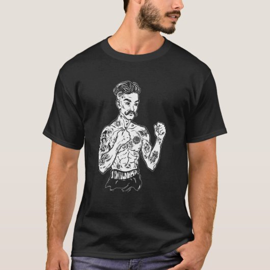  Bokskampioen Tattoo Boho Ink Fighter MM T-shirt (Voorkant)