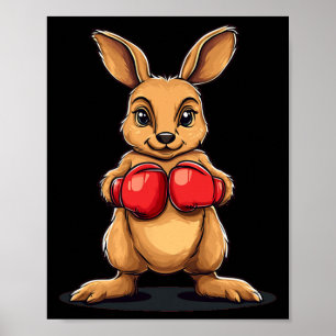 Bokskangoeroe voor een knock-out lach poster