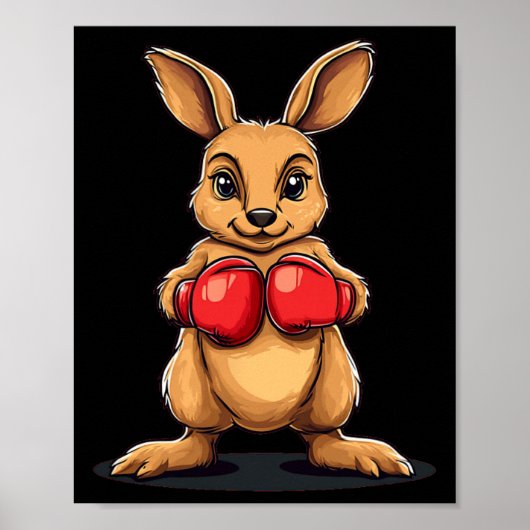 Bokskangoeroe voor een knock-out lach poster (Voorkant)