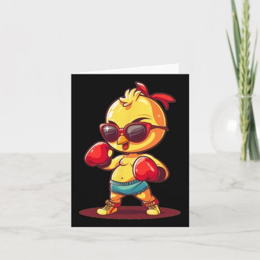Bokskip met zonnebril kostuum kaart (Voorkant)