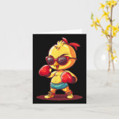 Bokskip met zonnebril kostuum kaart (Gele Bloem)