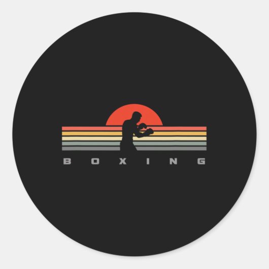 Bokskleding - Boksen 5 Ronde Sticker (Voorkant)