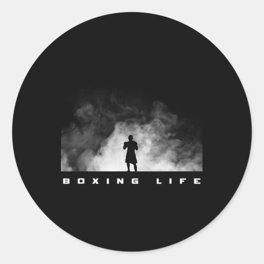 Bokskleding - Boksen 8 Ronde Sticker (Voorkant)