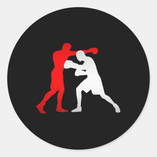 Bokskleding - Boksen Ronde Sticker (Voorkant)