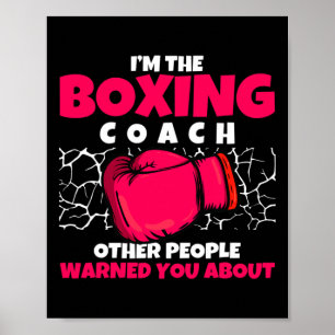 Boksklub Trainer Van Bokser Kickboksen Boksen Coa Poster