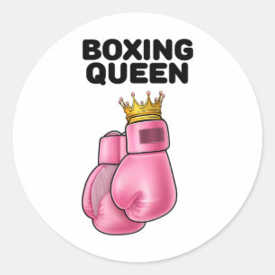 Bokskoningin Damesboksen Meisjesbokser Boksen 1 Ronde Sticker