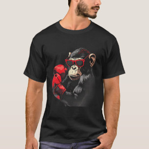Boksliefhebber Boksaffen Kickboksen Funny Aap T-shirt
