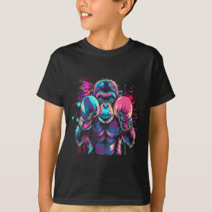 Boksliefhebber Boksende Aap Bokshandschoenen Kickb T-shirt
