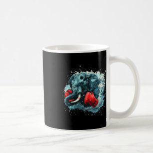 Boksliefhebber olifant bokshandschoenen kickboksen koffiemok