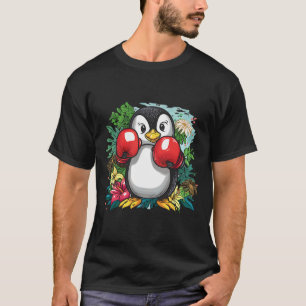 Boksliefhebber Pinguïn Bokshandschoenen Kickboksen T-shirt