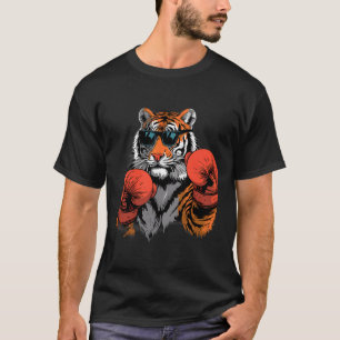 Boksliefhebber van tijger Bokshandschoenen Kickbok T-shirt