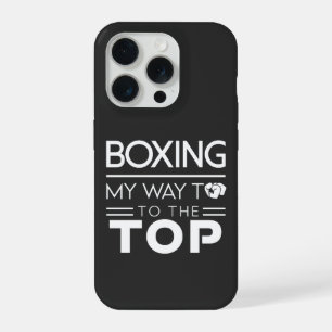 Boksmotivatie citaat vet minimale typografie iPhone 15 pro case