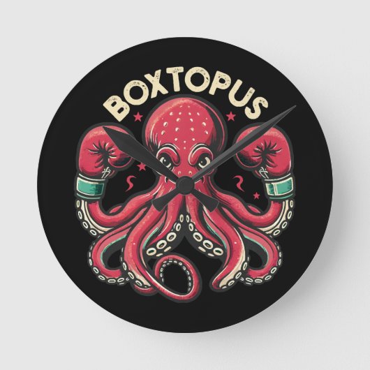 Boksoctopus - Boxtopus Ronde Klok (Voorkant)