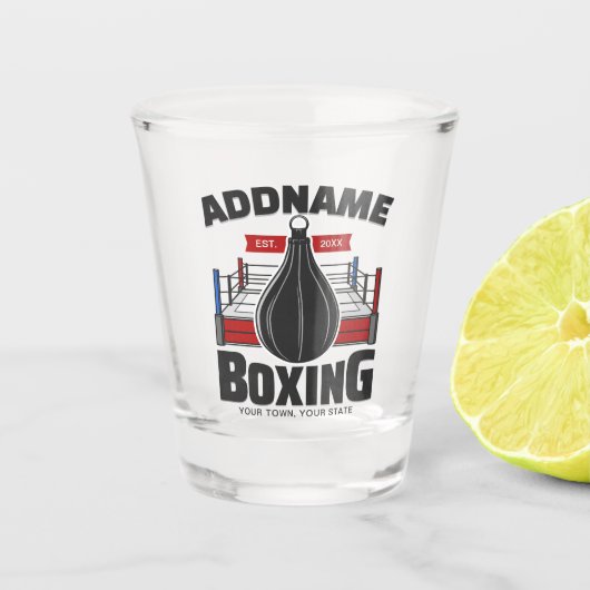 Boksring ADD NAAM Boxer Gym Snelheid Zak Shot Glas (Voorkant)