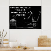Boksring Motiverende Winnende Quote Poster (Keuken)