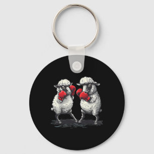 Boksschaap met boks handschoenen Kickboksen Funny  Sleutelhanger