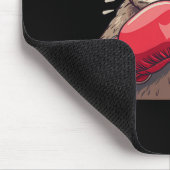 Boksslooth met boks handschoenen Kickboksen Funny  Muismat (Hoek)