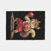 Boksspoor met boks handschoenen Kickboksen Funn Fleece Deken (Voorkant (Horizontaal))