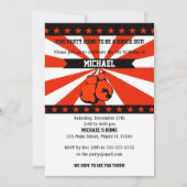 Bokssport Jongen Verjaardagsuitnodiging Kaart (Voorkant)