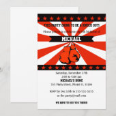 Bokssport Jongen Verjaardagsuitnodiging Kaart (Voorkant / Achterkant)