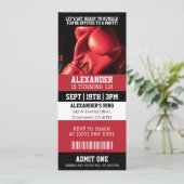 Boksticket Verjaardagsfeestje Kaart (Staand voorkant)