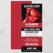 Boksticket Verjaardagsfeestje Kaart (Voorkant / Achterkant)