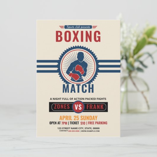 Bokstoernooi Flyer Sjabloon Kaart (Staand voorkant)