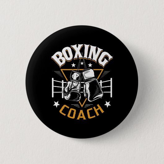 Bokstrainer - Kickboksen Kickbokser Gymbokser Ronde Button 5,7 Cm (Voorkant)