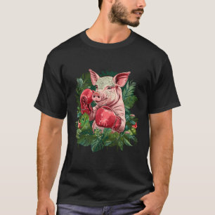Boksvarken Met Bokshandschoenen Kickboksen Funny B T-shirt