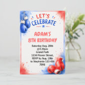 Bokswed Invitatie Waterverf Kaart (Staand voorkant)