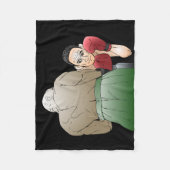 Bokswedstrijd tussen twee mannen fleece deken (Voorkant)