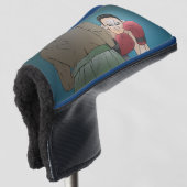 Bokswedstrijd tussen twee mannen golfheadcover (3/4 voorkant)