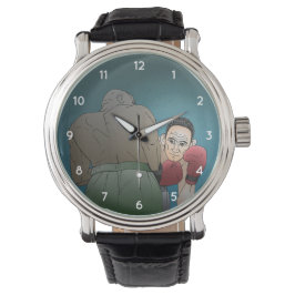 Bokswedstrijd tussen twee mannen horloge
