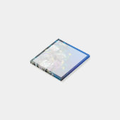 Bokvis zwermen rond kleine koraal post-it® notes (Schuin)