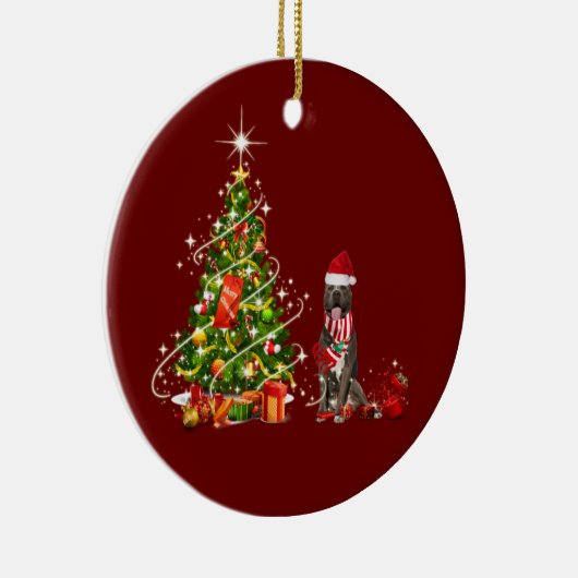 bol met Petten kerst Keramisch Ornament (Rechts)