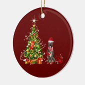 bol met Petten kerst Keramisch Ornament (Links)