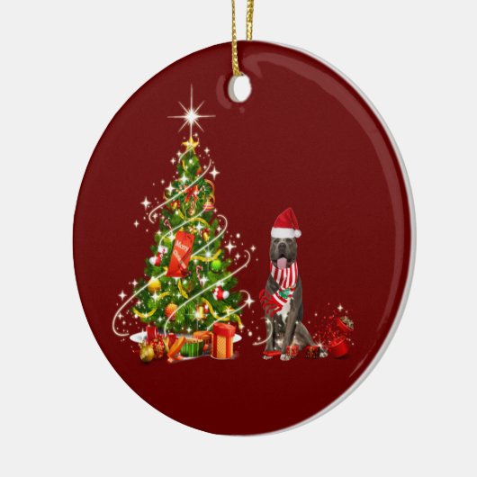 bol met Petten kerst Keramisch Ornament (Links)