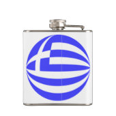 Bol van de Griekse Vlag Heupfles (Achterkant)