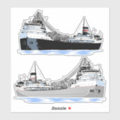 Boland en Saginaw geschiedenis set Sticker (Vel)