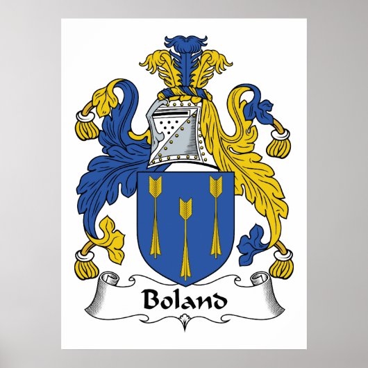 Boland Family Crest Poster (Voorkant)