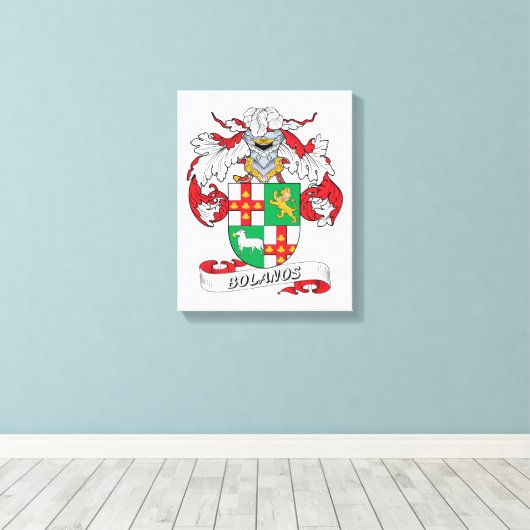 Bolanos Family Crest Canvas Afdruk (Insitu (Houten vloer))