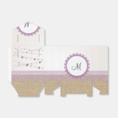 Bolap en Paarse bruiloft Bedankdoosjes (Uitgevouwen)