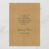 bolap ivoor rozen mason jar bruiloft menu (Achterkant)