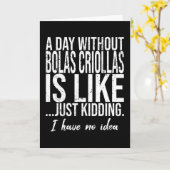 Bolas Criollas grappig geschenk Kaart (Gele Bloem)