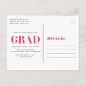 Bold 2022 roze briefingfotograaf uitnodiging briefkaart (Achterkant)